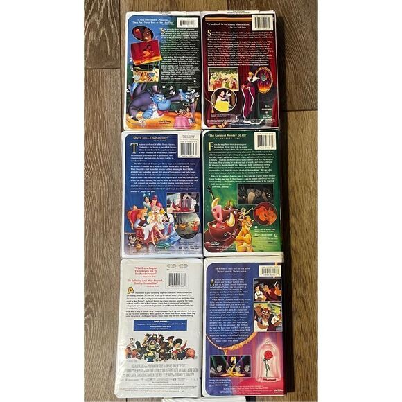 Disney Set of 6 Vintage VHS Tapes Cinderella Lion King Toy Story Beauty Beast - Picture 5 of 10